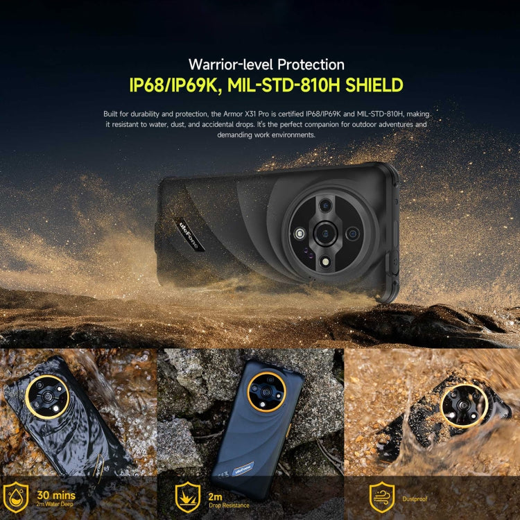 Ulefone Armor X31 Pro 5G, 8GB+256GB, Night Vision, IP68/IP69K Rugged Phone, 6.56 inch Android 14 MediaTek Dimensity 6300 Octa Core, Network: 5G, NFC, OTG Ulefone Armor X31 Pro 5G, 8GB+256GB, Night Vision, IP68/IP69K Rugged Phone, 6.56 inch Android 14 MediaTek Dimensity 6300 Octa Core, Network: 5G, NFC, OTG